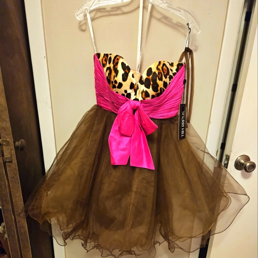 Size 6 leopard formal dress